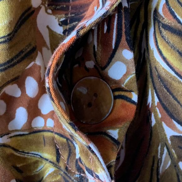 Laura Ashley Floral Blazer Jacket Earthtone Button Up Long Sleeve Size M - Picture 16 of 16